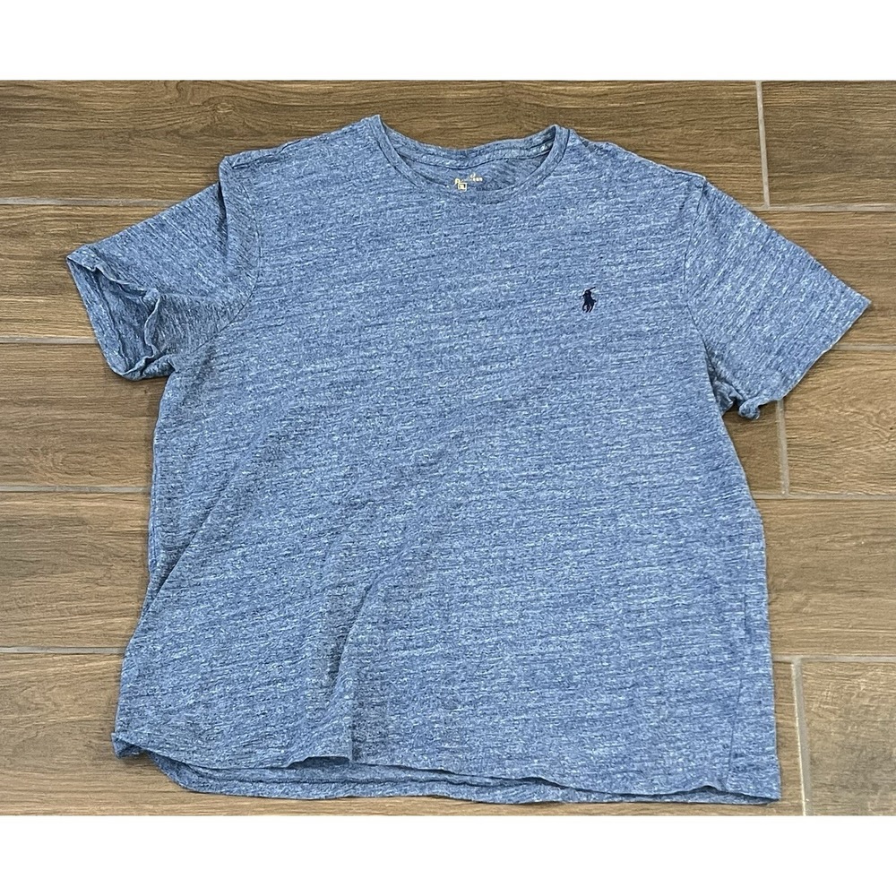 Polo Ralph Lauren Men's T-Shirt XL Light Blue Short Sleeve Custom Fit